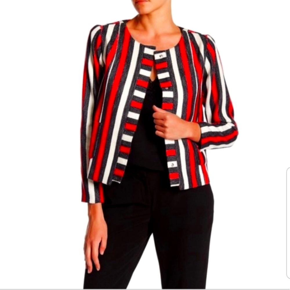 Foxcroft NYC Tilly Striped Jacket 6